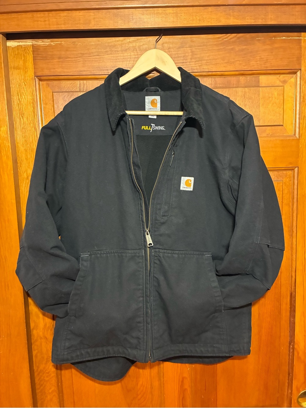 Carhartt Full Swing Armstrong Jacket Mens M Black Fleece Lined
